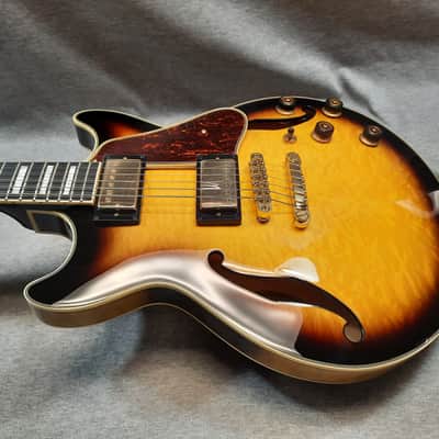 Ibanez AM93QM-AYS Artcore Expressionist - Antique Yellow Sunburst image 7