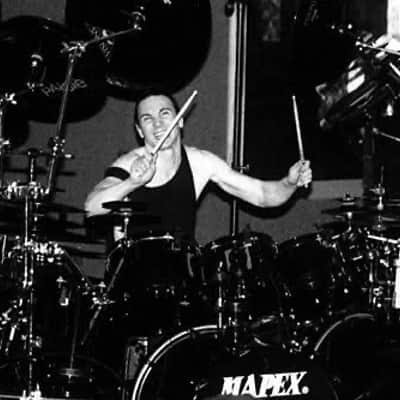 Terry Bozzio's -1990s Custom Made Mapex U.S. Maple 13-Piece Kit - Transparent Black Lacquer image 4