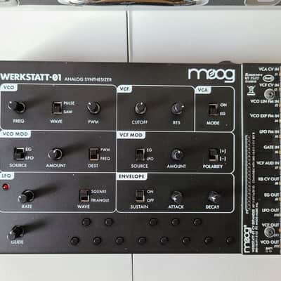 Moog Werkstatt-Ø1 Analog Synthesizer with CV Expander, compatible power supply and case image 2