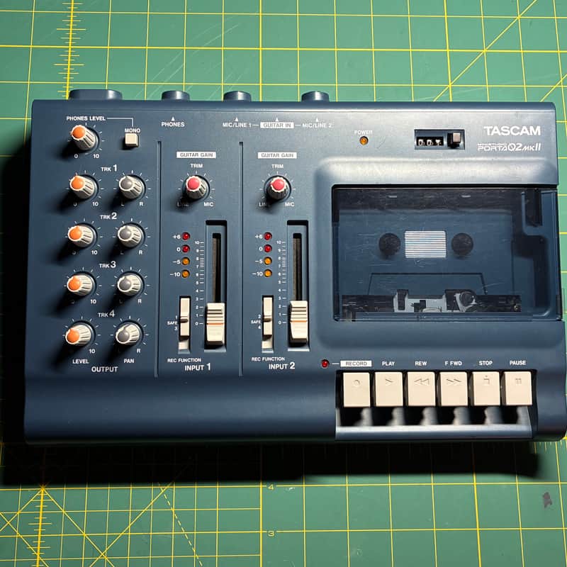 TASCAM Porta 02 mkII Ministudio 4-Track Cassette Recorder 2000s - Blue image 1
