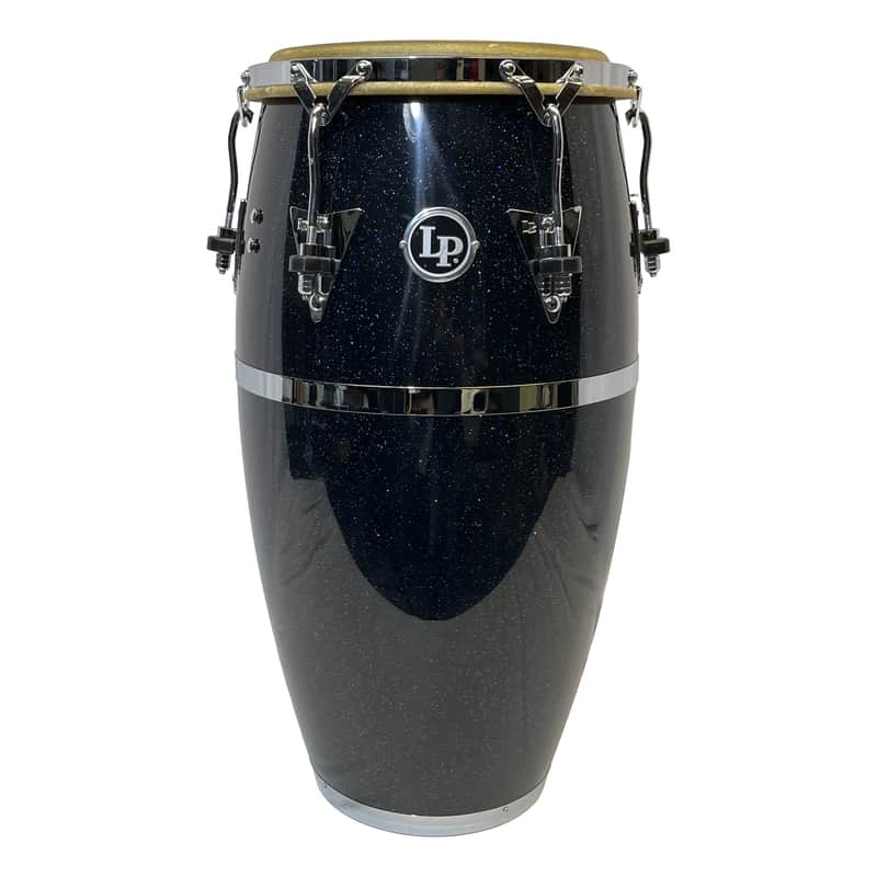 Latin Percussion Traditional Original Fiberglass Conga - Black Holo Chrome image 1