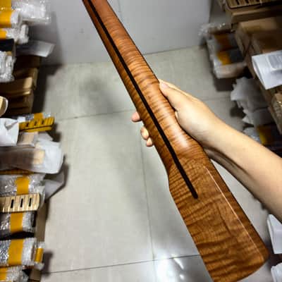 Discount 4 String 20 fret Roasted Flame Maple bass guitar neck Replace rosewood image 9