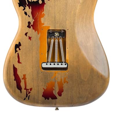 2005 Fender Custom Shop Rory Gallagher Stratocaster Heavy Relic 3-Color Sunburst #R25064 image 4