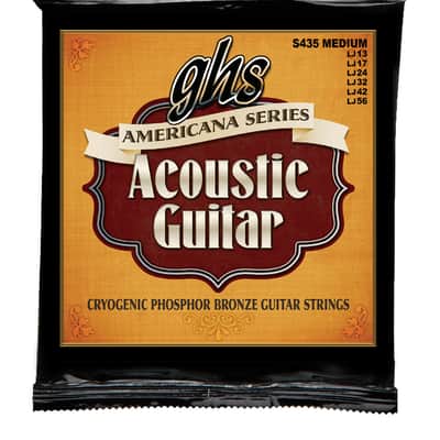 GHS S435 Americana Cryogenic Phosphor Bronze Acoustic Guitar Strings gauge 13-56 image 1