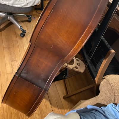 Cecilio CDB-200 4/4 acoustic upright double Bass 2018 - Natural - Distressed image 5