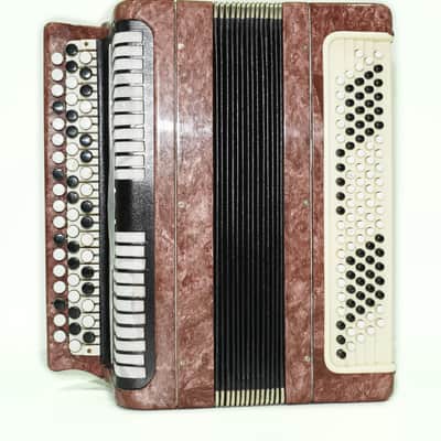 Russian Bayan Etude, Tula Button Accordion, Vintage Accordion, Original Bayan, with New Straps Case 2354, Rich Wonderful Sound! Folk Accordion Instrument image 5