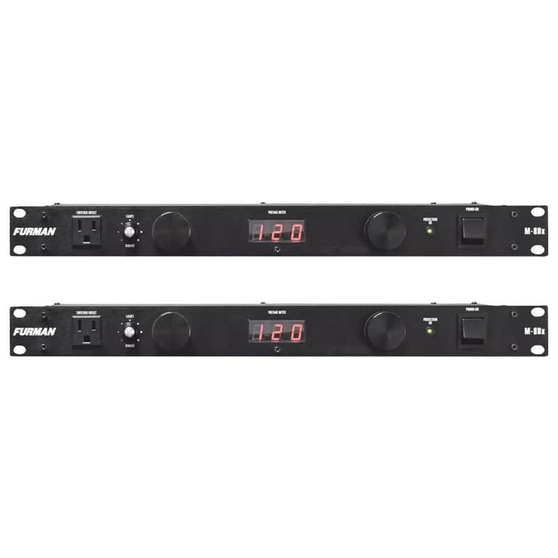 Furman M-8DX 15A 8 Outlet Power Conditioner Surge Protector w Digital Meter 2-Pack image 1