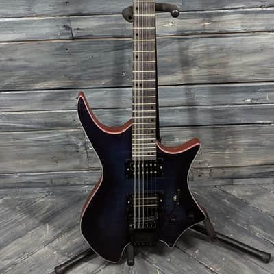 Used Unbranded Headless Electric Guitar with Overlord of Music Locking Tremolo and Gig Bag image 12
