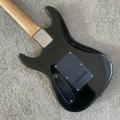 Black Single Humbucker Electric Guitar, Solid Basswood Body, Maple Neck, Rosewood Fingerboard image 4
