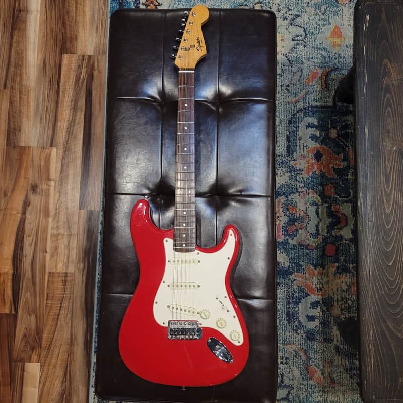 2007 Squier by Fender Bullet Stratocaster - Dakota Red Strat | Reverb