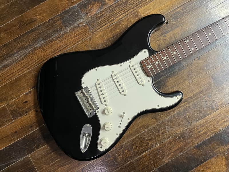 1985 Fender Japan Squier SST-30 'E' Serial Stratocaster with Rosewood Fretboard Black MIJ image 1