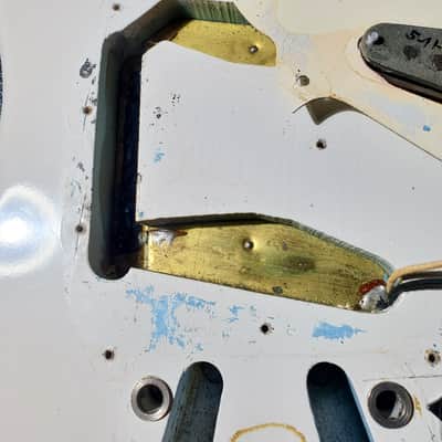 Vintage Fender Mustang 1965 - Olympic White Over Daphne Blue image 10