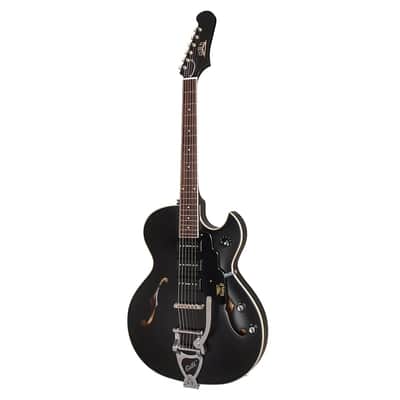 Guild Starfire I Jet 90 Semi-Hollow Guitar w/GVT - Black Satin image 1