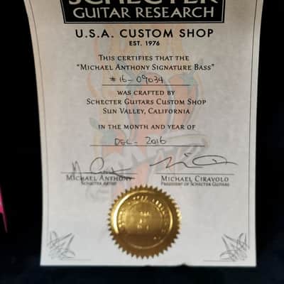 Schecter USA Michael Anthony Signature Bass Custom Shop Handsigned image 3
