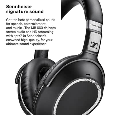 Sennheiser - MB 660 UC MS - Wireless Bluetooth Mobile Business Headset - Black image 3