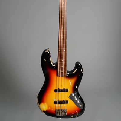 Fender Custom Shop Jaco Pastorius Tribute Jazz Bass Relic 2017 - 3-Color Sunburst image 7
