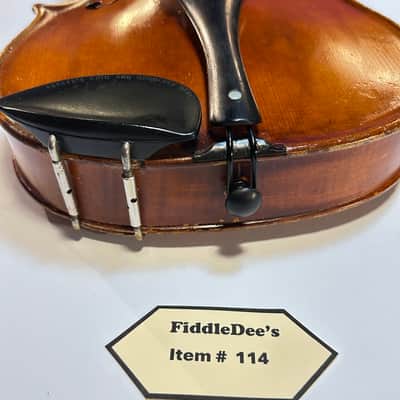 Vintage 4/4 Adult violin labeled Johan Georg Kessler 1925 - original finish with Satin Gloss Varnish image 9