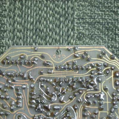 for parts / for repair DOD circuit board with parts on it for 575-A Flanger (Analog Flanger) NO casing, NO bottom plate, NO controls, NO switch, NO knobs, NO jacks, NO wires, NO screws (early to mid 1980s) image 15
