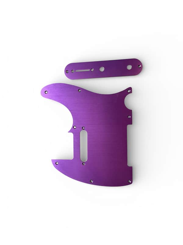 New Purple Brushed Anodized Aluminum Telecaster Electric Guitar Pickguard w Control Plate Tele image 1