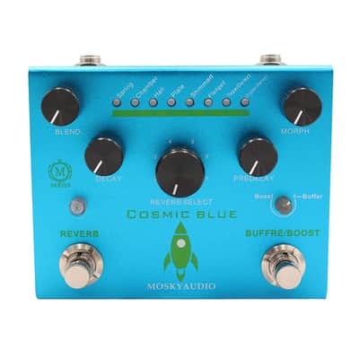 Mosky Audio cosmic blue Digital reverb Pedal with buffer booster,price include the import duty for US buyer