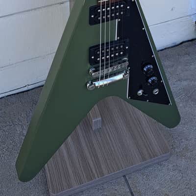 GIBSON 2021 FLYING V TRIBUTE ELECTRIC GUITAR - OLIVE DRAB FINISH W/CASE image 4