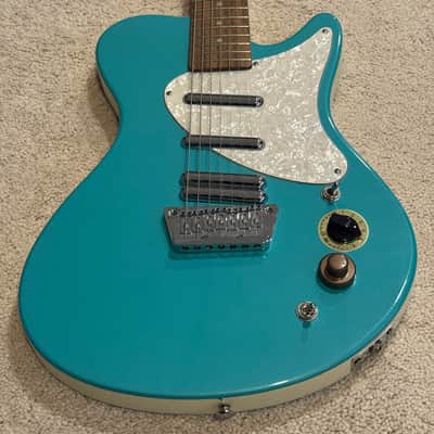 Danelectro Mod 7 (7-String) Early 2000s - Aqua Pearl image 6