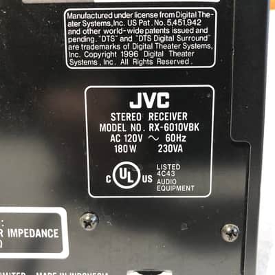 JVC RX-6010VBK Receiver HiFi Stereo Vintage 5.1 Channel Home Audio AM/FM Tuner image 6