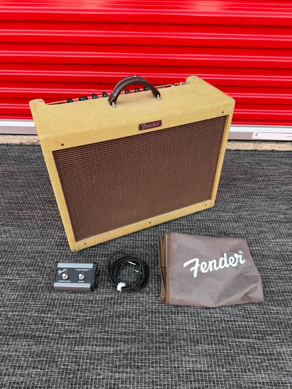 Fender Blues Deluxe Reissue 40W 1x12 Tube Combo Amp w/ Footswitch & Fender Cover image 1