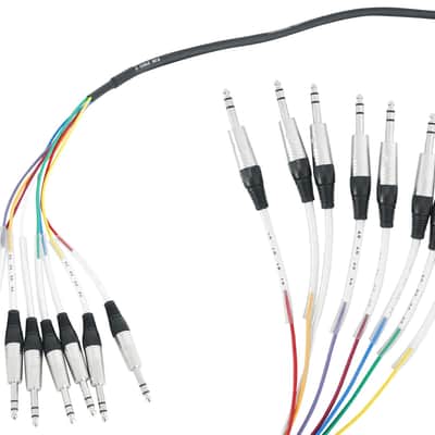 Rockville SQ806 8 Channel 6 Foot 1/4" TRS Snake Cable (Male to Male) image 7