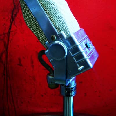 Vintage 1940's Electro-Voice V-1 Ribbon Velocity Microphone Hi Z WORKS w stand V-2 V-3 image 5
