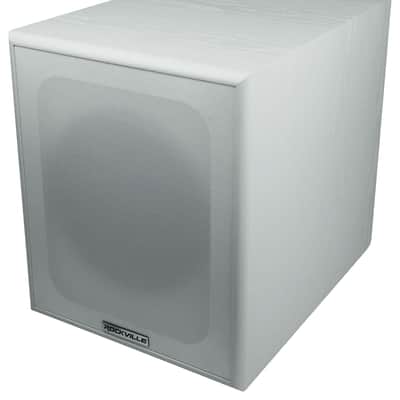 Rockville Rock Shaker 8" Inch White 400w Powered Home Theater Subwoofer Sub image 1