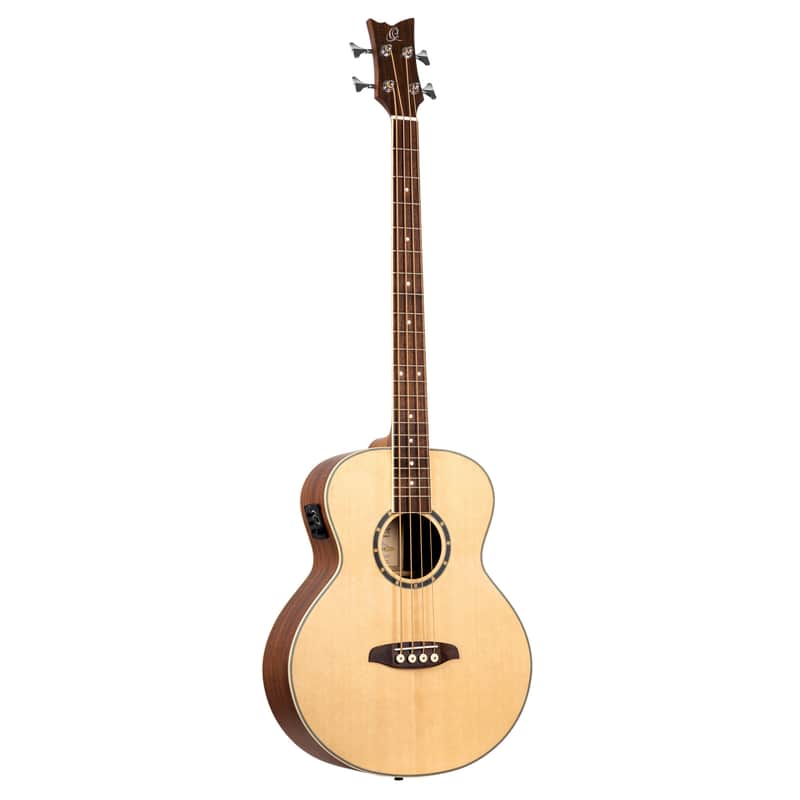 Ortega D7E-4 Deep Series 7 Spruce Top Mahogany Neck Medium Scale 4-String Acoustic-Electric Bass Guitar image 1