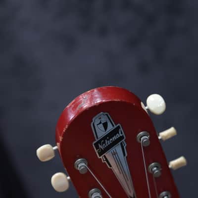 National Dynamic Lap Steel Red & White 6-String Electric Lap Steel Guitar w/Case image 25
