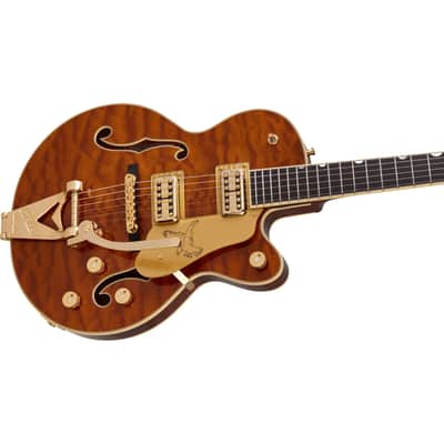 Gretsch  Limited Edition Falcon Center Block Jr. with Bigsby Quilted Maple, Ebony Fingerboard, Roundup Orange image 3