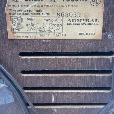 Admiral Automatic Frequently Control Rare Antique Tube Radio Y3631N TESTED READ image 15
