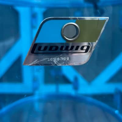 Ludwig 16x18" Blue Vistalite Floor Tom 1970s - Blue image 7