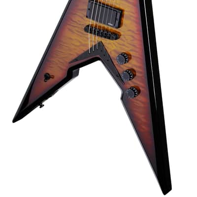 Wylde Audio Viking V Bloodburst Quilted Top Zakk Wylde V Shape Electric Guitar image 7