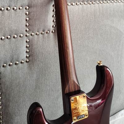 Custom Squier 40th Anniversary Gold Edition Stratocaster - Ruby Red Metallic, 100% Rosewood Neck (2022) image 18