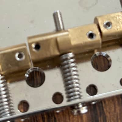 Rutters Modern Tele bridge 2 1/8 titanium saddles image 6