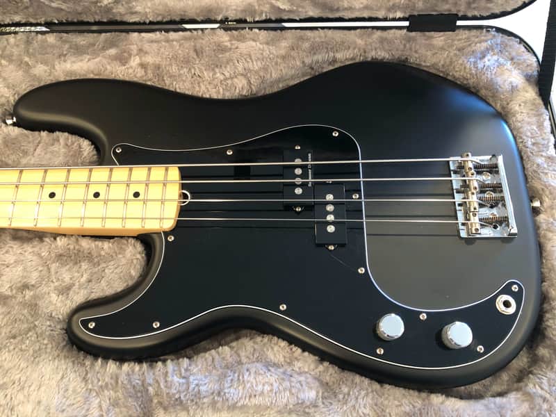 One of a kind - Fender Mod Shop Precision Bass Left-Handed with locking hard case 2017 Satin Black image 1