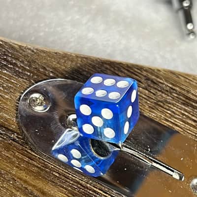 Kinnatone BLUE Dice Switch Tip for blade style switch Strat or Tele 3 way 5 way image 1