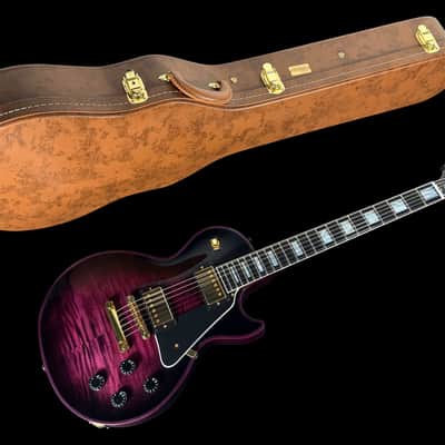2016 Gibson Les Paul Custom Figured Custom Shop Flame Top ~ Purple Widow image 13