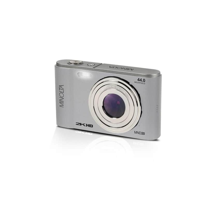 Mint Minolta MND20 44MP Digital Camera – 2.7K Ultra HD Video, 16X Digital Zoom, Anti-Shake Stabilization, Time Lapse, Face Detection, 2.9-inch LCD Display – Lightweight Compact Camera (Silver) image 1