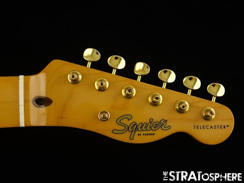 Fender Squier FSR Class Vibe 50s Telecaster NECK w GOLD TUNERS Tele Tinted Maple image 1