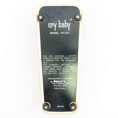 Vintage Jen Elettronica Cry Baby Wah Pedal – Model 310.001 (Italy, Circa 1970s) image 7