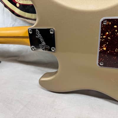 Parts Warmoth Alder body + 2022 Fender American Professional II neck Stratocaster Guitar with Case - Fire Mist Gold image 15
