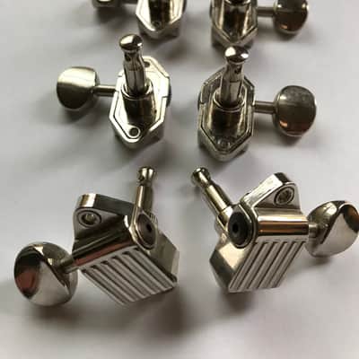 Kluson tuner set Waffle Back Nickel image 6