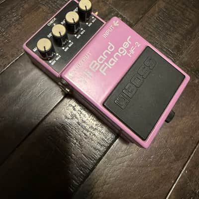 Boss HF-2 Hi Band Flanger (Green Label) 1985 - 1989 - Pink image 1