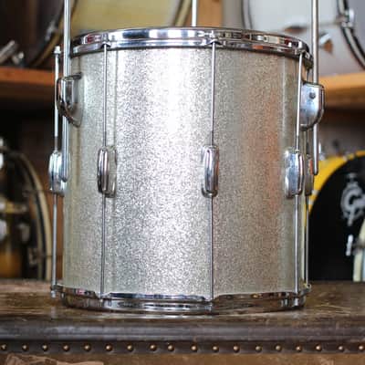 1960's Slingerland Jobbing outfit in Sparkling Silver Pearl 12x20 14x14 8x12 image 7
