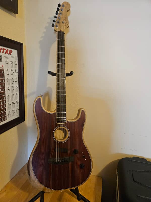 Fender Limited Edition Acoustasonic Electric Guitar Natural Cocobolo 2020 - Natural Cocobolo Wood